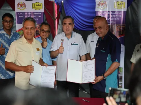 26.07.24 - Lawatan Kerja Projek Siap oleh YB Menteri Pengangkutan, Penyiapan Baki Kerja bagi Projek Rehabilitation, Upgrading of track and Assosiated Works Between Gemas Negeri Sembilan to Mentakab Railway Station, Pahang